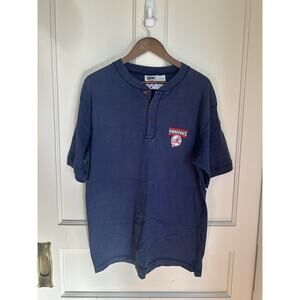Vintage 90s Pro Edge Embroidered New York Yankees Shirt Mens Size XL Blue Sports